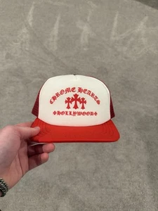 Chrome Hearts King Taco Trucker Hat Red/White 033-086412 ~ New - Picture 1 of 3