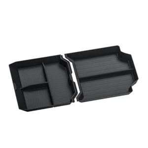 Lower Center Console Organizer Tray 2pcs Black Fit For 2024 Tesla Cybertruck - Foto 1 di 6
