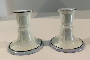 Candelabros de porcelana pintados a mano Prov Saxe ES Alemania - Imagen 1 de 9