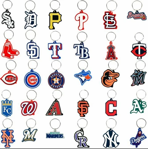 SOFT MLB Logo Key Chains all 30 Teams FREE SHIPPING Only 75 cents each! Cover