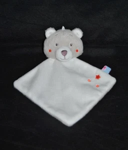Doudou ours plat SUCRE D'ORGE beige gris blanc étoile orange triangle TTBE - Picture 1 of 2