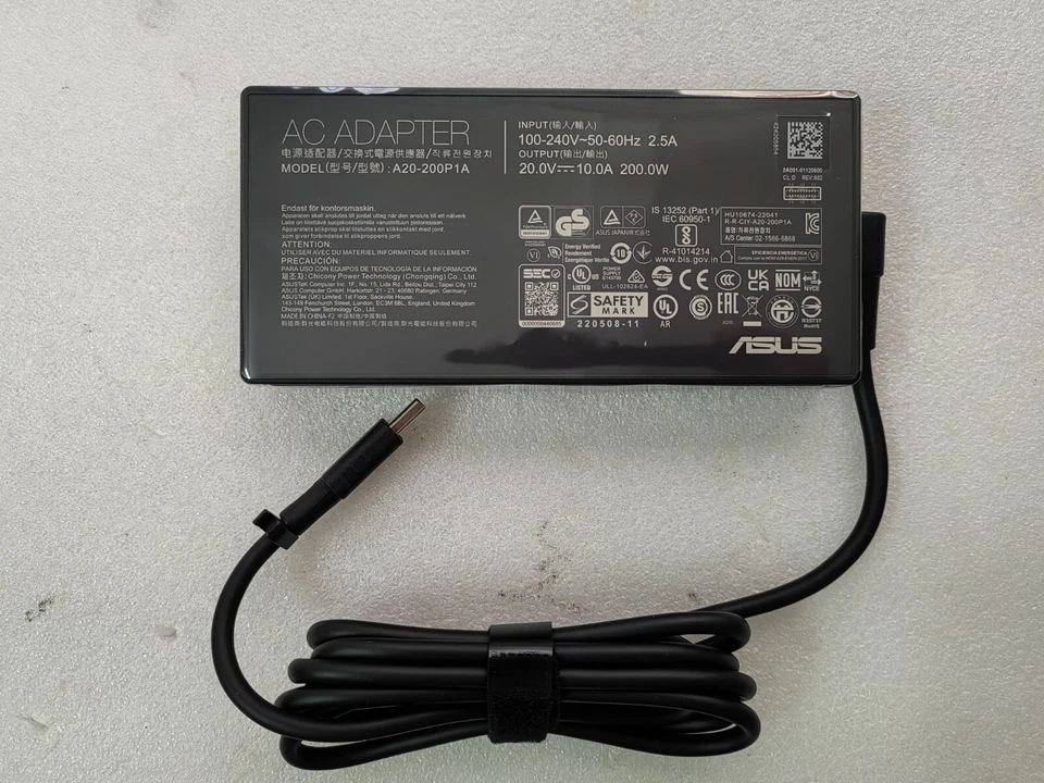 200w AC Adapter Charger for ASUS TUF Gaming F15 Fx566hm-az096ts Fx566hm-hn104t