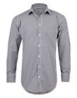 Benchmark Mens Gingham Check Long Sleeve Shirt Roll-Up Tab Sleeve Pearl Buttons