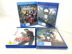 Marvel Disney Bluray Lot of 4 (3x NEW SEALED) iron man avengers maleficent ant - Picture 1 of 5