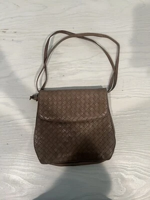 Bottega Veneta Taupe Intrecciato Flap Shoulder Handbag - Image 1 of 3