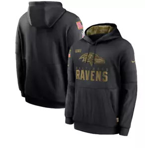 Baltimore Ravens Nike Salute to Service Sideline Performance Hoodie - Black - Picture 1 of 3