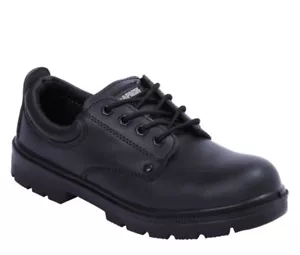 Scarpe antinfortunistiche unisex per adulti AP306 SRA nere Regno Unito 5 punte in acciaio intersuola - Foto 1 di 5