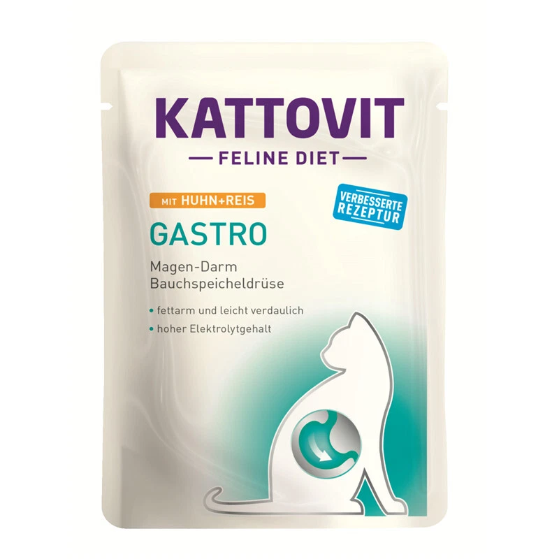 Kattovit Feline Diet Gastro Huhn & Reis  24x 85g - Bild 1 von 1
