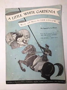 Partituras vintage de A Little White Gardenia Sam Coslow "All The King's Horses" - Imagen 1 de 6