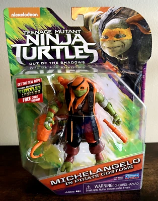 Michelangelo In Pirate Costume  - TMNT Movie Out Of The Shadows NIB 2016 - Image 1 of 4
