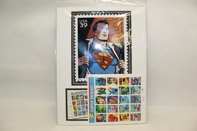 DC COMICS SUPER HEROS STAMP ART US POST 1ST DAY OF ISSUE JULY 2006 - LOT OF 6 - Image 1 of 4