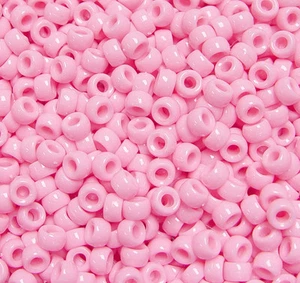Mini cuentas de pony rosa hechas en EE. UU. 1.000 piezas para manualidades escuela VBS kandi joyería - Imagen 1 de 1