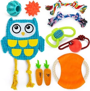 10 Pet Dog Rope Toys Set Small Dog & Puppies Toy / Toys Puppy 100% Cotton Toys - Picture 1 of 7