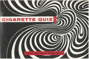 Folleto de salud antitabaco de la American Heart Association 1967 Cigarette Quiz - Imagen 1 de 3
