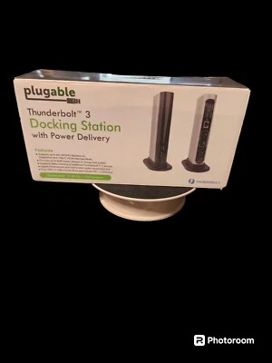 Plugable Thunderbolt 3 Docking Station With 60w Host Charging Gray - TBT3-UDV - Image 1 of 4