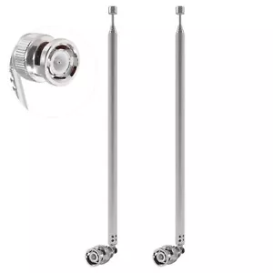 2pz Antenna Scanner Radio Polizia BNC Antenna Maschio 7 Sezioni Antenna Telescopica - Foto 1 di 5