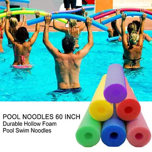1-2 X Swimming Pool Noodle Float Aid Foam Logs Noodles Water Flexible Wet Tub - Picture 1 of 21