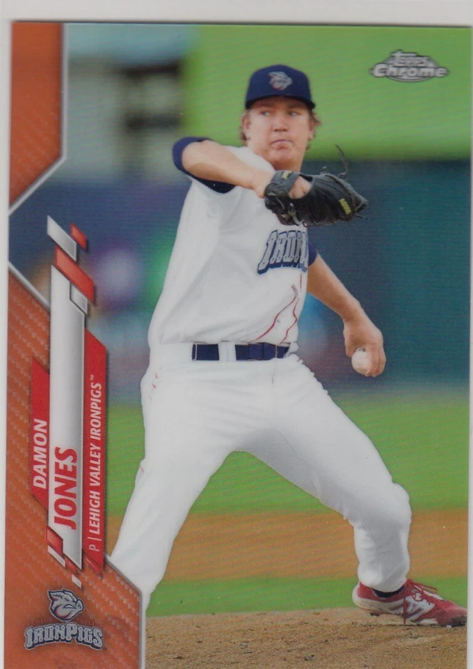 2020 Topps CHROME Pro Debut DAMON JONES Orange Refractor #106 Phillies 03/25 - Image 1 of 1