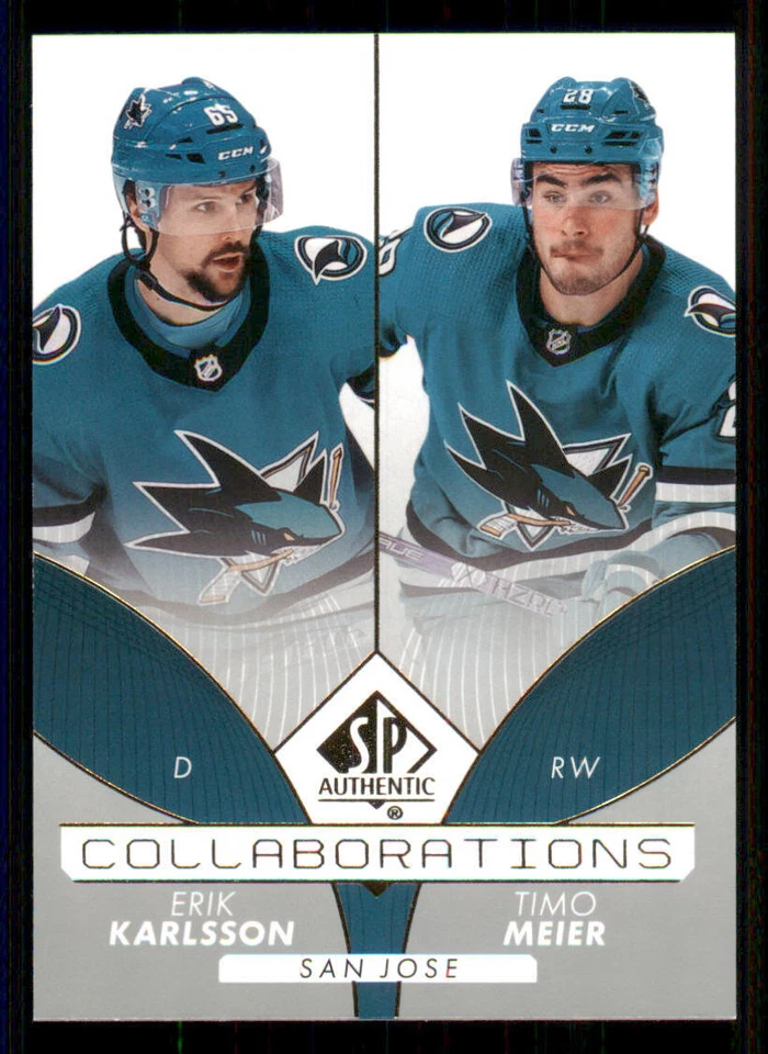 2022-23 SP Authentic Collaborations #C24 Erik Karlsson/Timo Meier - Image 1 of 2