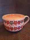 Ciroa Microwave Porcelain 5" Owl Bowl/Mug With Lid For Soup/Coffee