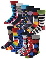 Differenttouch 12 Pairs Kids Boys Novelty Design Crew Socks