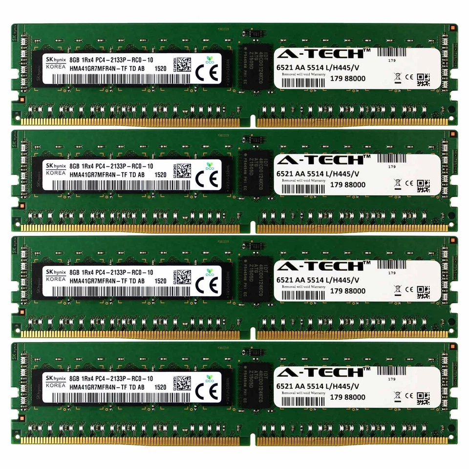 DDR4 2133MHz Hynix 32GB Kit 4x 8GB HP ProLiant WS460c BL460c WS460c Memory RAM - Image 1 of 1