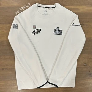 Philadelphia Eagles Super Bowl LIX Opening Night Tech Pullover Sweatshirt Crew - Picture 1 of 11