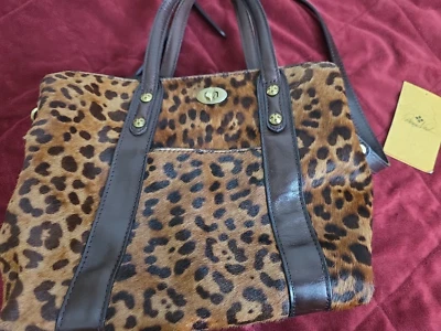 Patricia Nash Leopard Print Darby Tote Handbag – Full-Grain Leather Trim - Image 1 of 4