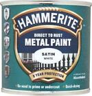 Hammerite Satin Direct To Rust Metal Paint Black White All Sizes