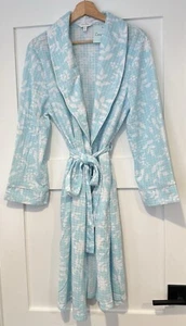 New Coral Bay Women's Belted Robe Size M Printed Waffle Weave Floral - Picture 1 of 6