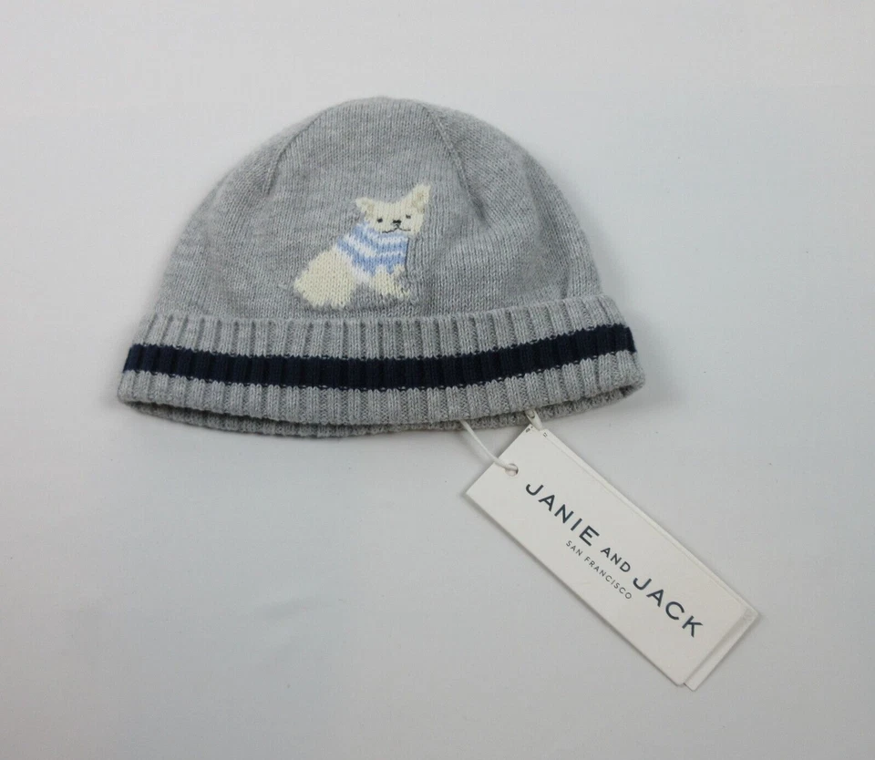 Gorro Recién Nacido Bulldog Francés Bebé Talla Única Gris Janie y Jack Forrado Foto 1 de 4