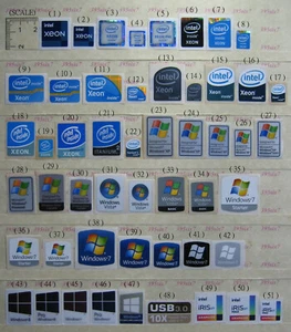 Laptop PC Xeon sticker, itanium sticker, OS sticker, operation system sticker - Picture 1 of 1