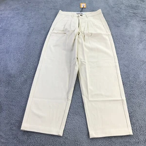 LF MARKEY Pants Womens 6 US Classic Slacks Trouser Baggy Casual Ladies Ivory s32 - Picture 1 of 9