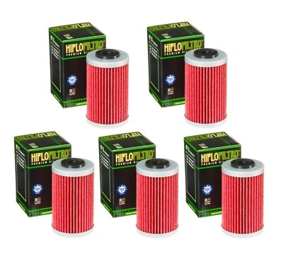Filtro de aceite Hiflofiltro (x 5) se adapta a Husaberg FC450 / FC550 (2004 a 2008) Foto 1 de 4