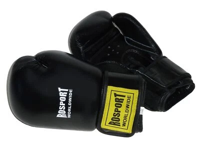 ROSPORT GERMANY - ROLAND ORSAG SPORTARTIKEL ROSPORT Boxhandschuhe " Knock Out " schwarz , Echtes Leder, 16 Oz