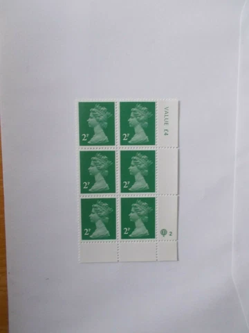 Questa 2p Litho Machin in Lower Right Hand Cylinder Block of 6 Plate 2 U/M Cover