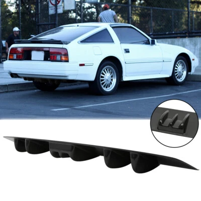 Difusor de parachoques trasero negro 7 aletas alerón alerón para Nissan 200SX 240SX 300ZX Foto 1 de 4