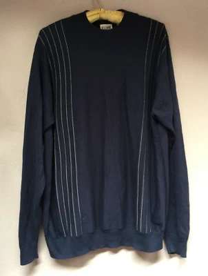 Suéter Pullover TravelSmith Para Hombres Grande Seda Algodón Cuello Simulado Azul Marino Informal Foto 1 de 4