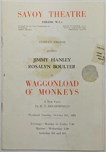 Savoy Theatre 1951 - Jimmy Hanley & Rosalyn Boulter In Waggonload O' Monkeys - Picture 1 of 5
