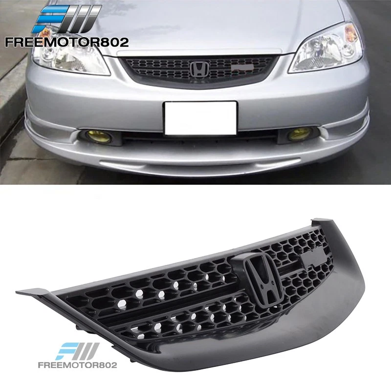 Parrilla Del Parachoques Delantero Para Civic JDM Type R 2001 2002 2003 Parrilla Capó Delantero Malla Negra