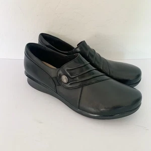 Clarks Collection Damen Hope Roxanne Leder Slipper Halbschuh schwarz Gr. 11M NEU - Bild 1 von 13