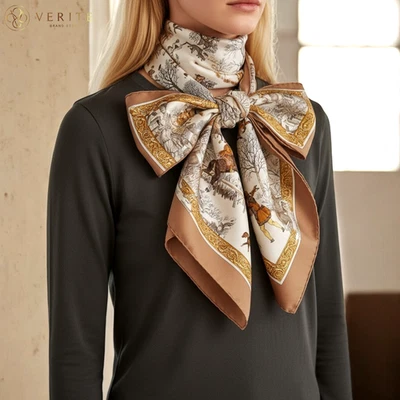 RARO VINTAGE HERMES bufanda de seda "L'hiver" Carre 90 diseñado por... - Imagen 1 de 4