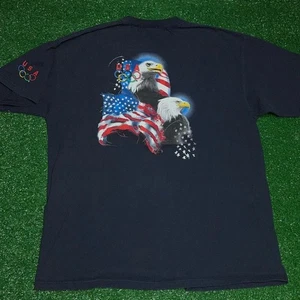 Camiseta Águila Olímpica EE. UU. Vintage Azul Marino Talla XL - Imagen 1 de 4