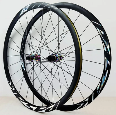 Road Bike 700C Wheelset 24h Center Lock Disc Brake 12 Speed QR Bicycle Wheels - Image 1 of 4