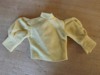 Chemisier chemise Poupée Barbie Mattel Bella gégé vintage retro jaune pâle 70s - Photo 1/3