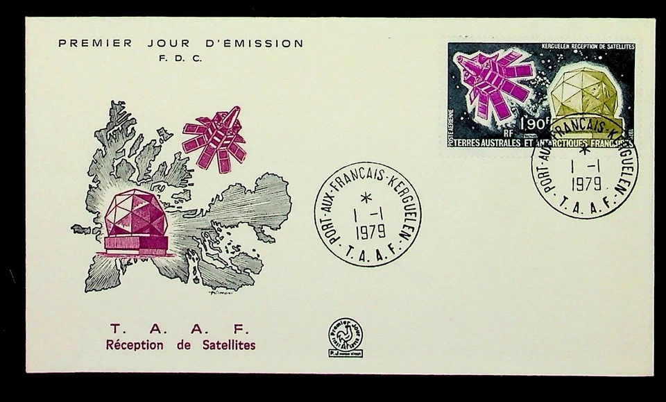French Southern & Antarctic Territory Sc C51 - FDC OF 1977 - SATELLITE - Image 1 of 1