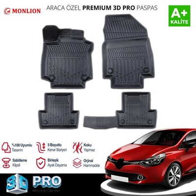 Tapetes de assoalho forros para Renault Clio 2025 All Weather fabricante de equipamento original TPE 3D tapetes de carro - Imagem 1 de 4