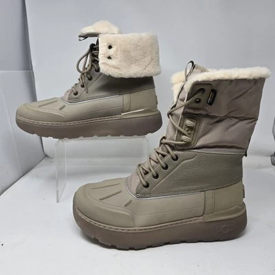 UGG 男式 12 码 City Butte 1153390 DUNE 皮革防水雪雨靴 — 第 1/4 张图片