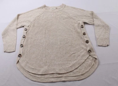 RD стиль женщин плюс Rowca стороне кнопка L/S свитер EH6 бежевый размер 1 X новый с Ярлыками - Изображение 1 из 3