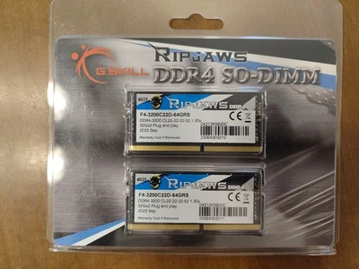 G. SKILL Ripjaws 64GB (2x32GB) PC4-25600 DDR4-3200 SO-DIMM Memory - Image 1 of 2